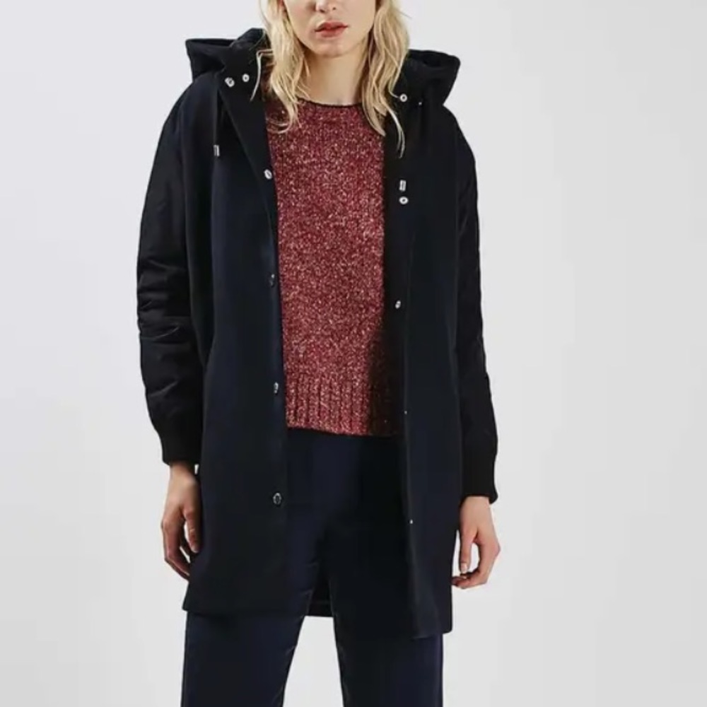 TOPSHOP Bomber Style Lined Coat
